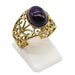 Bague Inox Pince Améthyste
