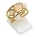 Bague Inox Triple Quartz Rose