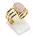 Bague Inox Trident Quartz Rose