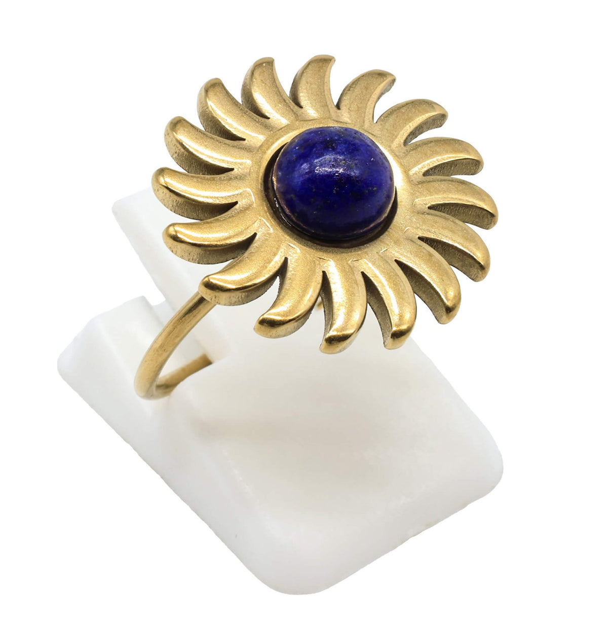 Bague Inox Soleil Lapis Lazuli