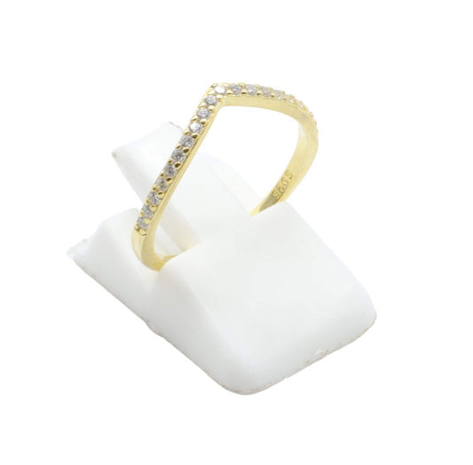 Bague Argent 925 Couronne — Plaqué Or