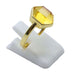 Bague Argent 925 Citrine Hexagonale