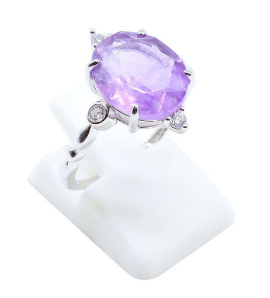 Bague Argent 925 Améthyste Ovale Impérial