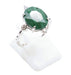 Bague Argent 925 Malachite Ovale Impérial