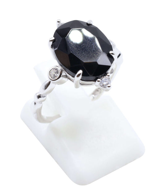 Bague Argent 925 Onyx Ovale Impérial