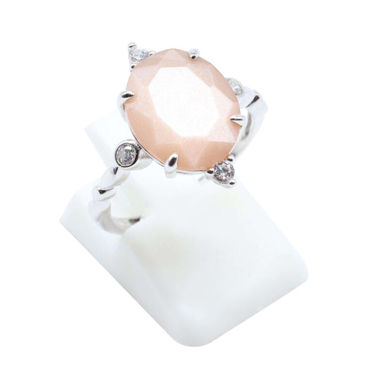 Bague Argent 925 Pierre de Soleil Ovale Impérial