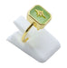 Bague Argent 925 Jade Verte Rectangle + Charme