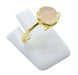Bague Argent 925 Quartz Rose Ronde
