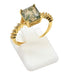 Bague Argent 925 Agate Mousse Carrée