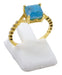 Bague Argent 925 Apatite Carrée