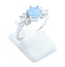 Bague Argent 925 'Flocon d'Argent' - Aigue Marine