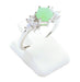 Bague Argent 925 'Flocon d'Argent' - Jade Vert