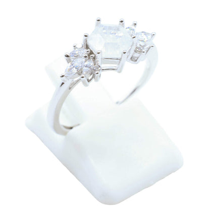 Bague Argent 925 'Flocon d'Argent' — Pierre de Lune