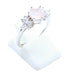 Bague Argent 925 'Flocon d'Argent' - Quartz Rose