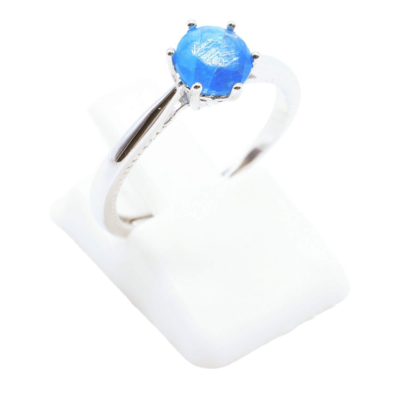 Bague Argent 925 'Rond Sublime' — Apatite