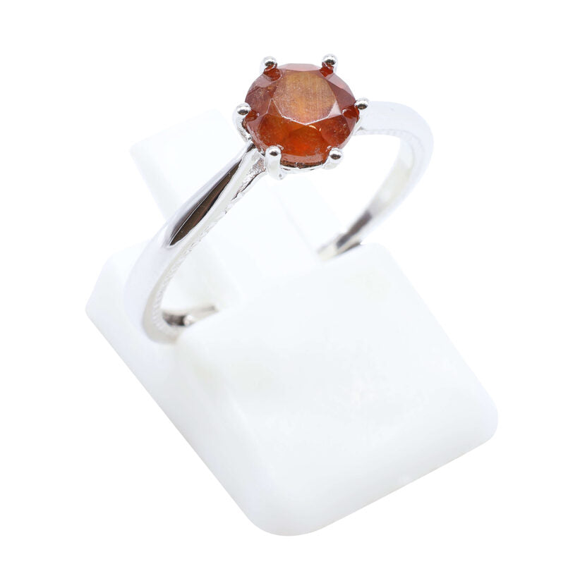 Bague Argent 925 'Rond Sublime' — Grenat