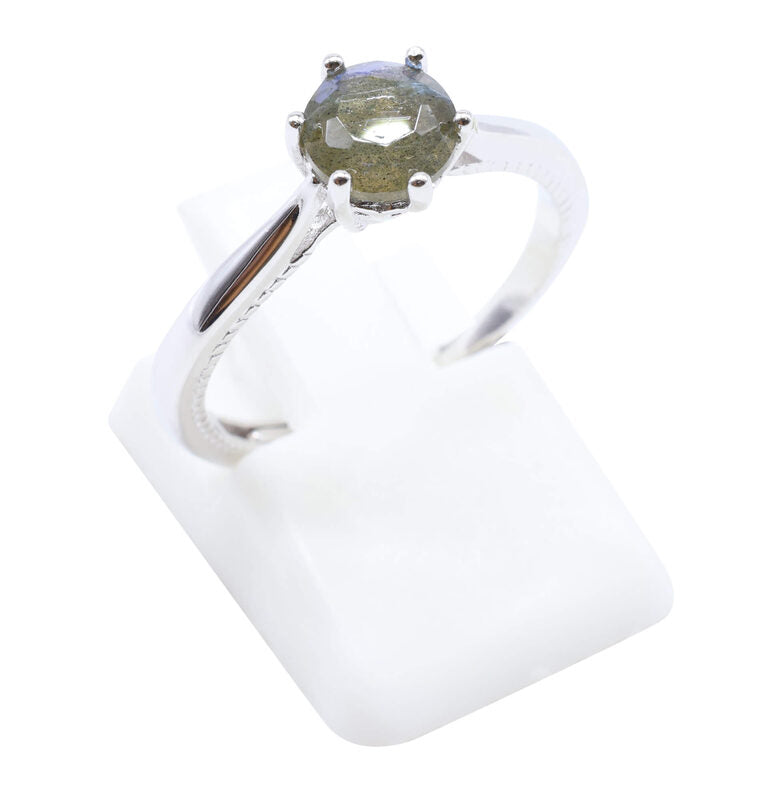 Bague Argent 925 'Rond Sublime' — Labradorite