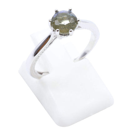 Bague Argent 925 'Rond Sublime' — Labradorite