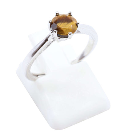 Bague Argent 925 'Rond Sublime' — Oeil de Tigre
