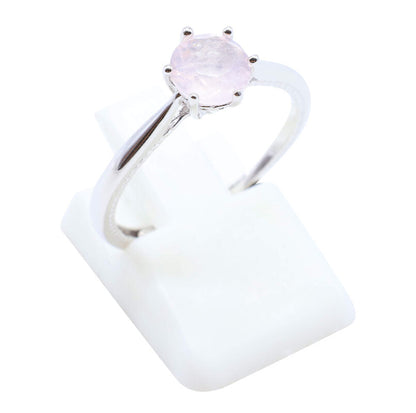 Bague Argent 925 'Rond Sublime' — Quartz Rose