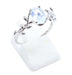 Bague Argent 925 'Murmure de Laurier' - Aigue Marine