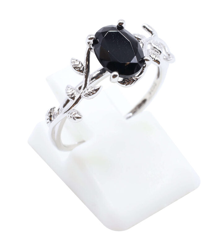 Bague Argent 925 'Murmure de Laurier' — Onyx