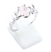 Bague Argent 925 'Murmure de Laurier' - Quartz Rose