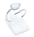 Bague Argent 925 'Serpent Argenté' - Aigue Marine