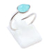 Bague Argent 925 'Serpent Argenté' - Amazonite