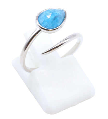 Bague Argent 925 'Serpent Argenté' — Apatite