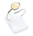 Bague Argent 925 'Serpent Argenté' - Citrine