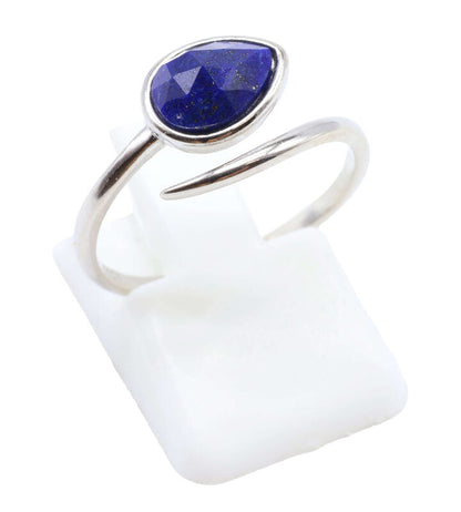 Bague Argent 925 'Serpent Argenté' — Lapis Lazuli