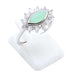 Bague Argent 925 'Oeil Solaire' - Jade Vert