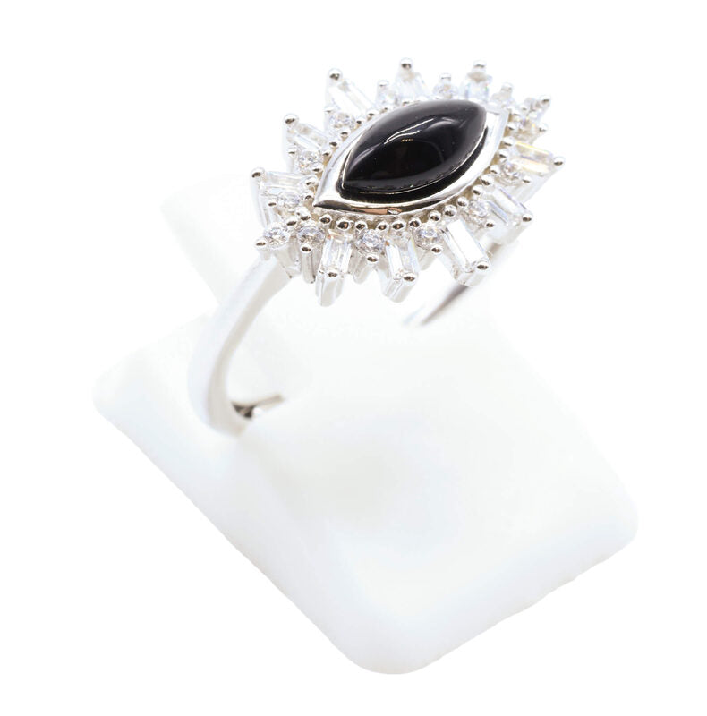 Bague Argent 925 'Oeil Solaire' — Onyx