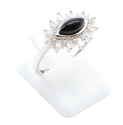 Bague Argent 925 'Oeil Solaire' — Onyx
