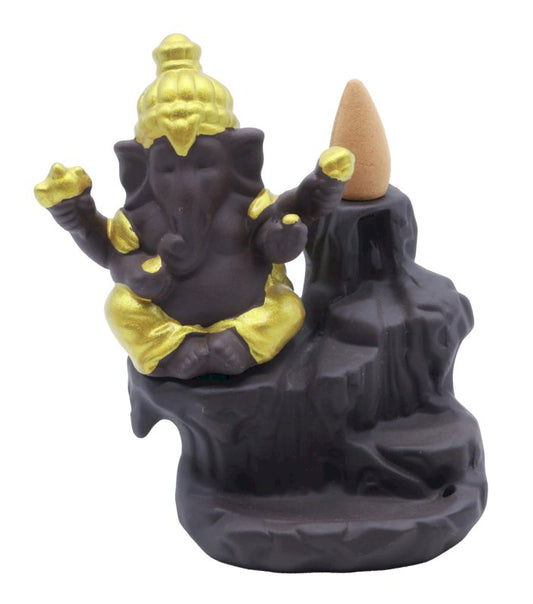 Porte-Encens Backflow Ganesh 14cm