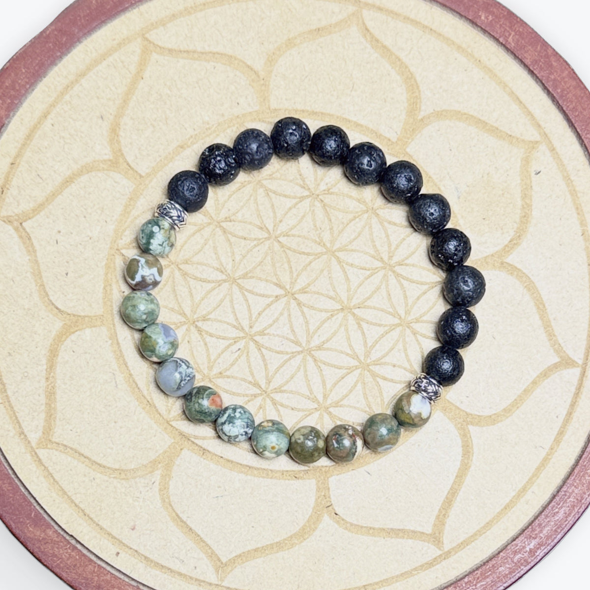 Bracelet Pierre De Lave & Jaspe Kambaba 8 mn