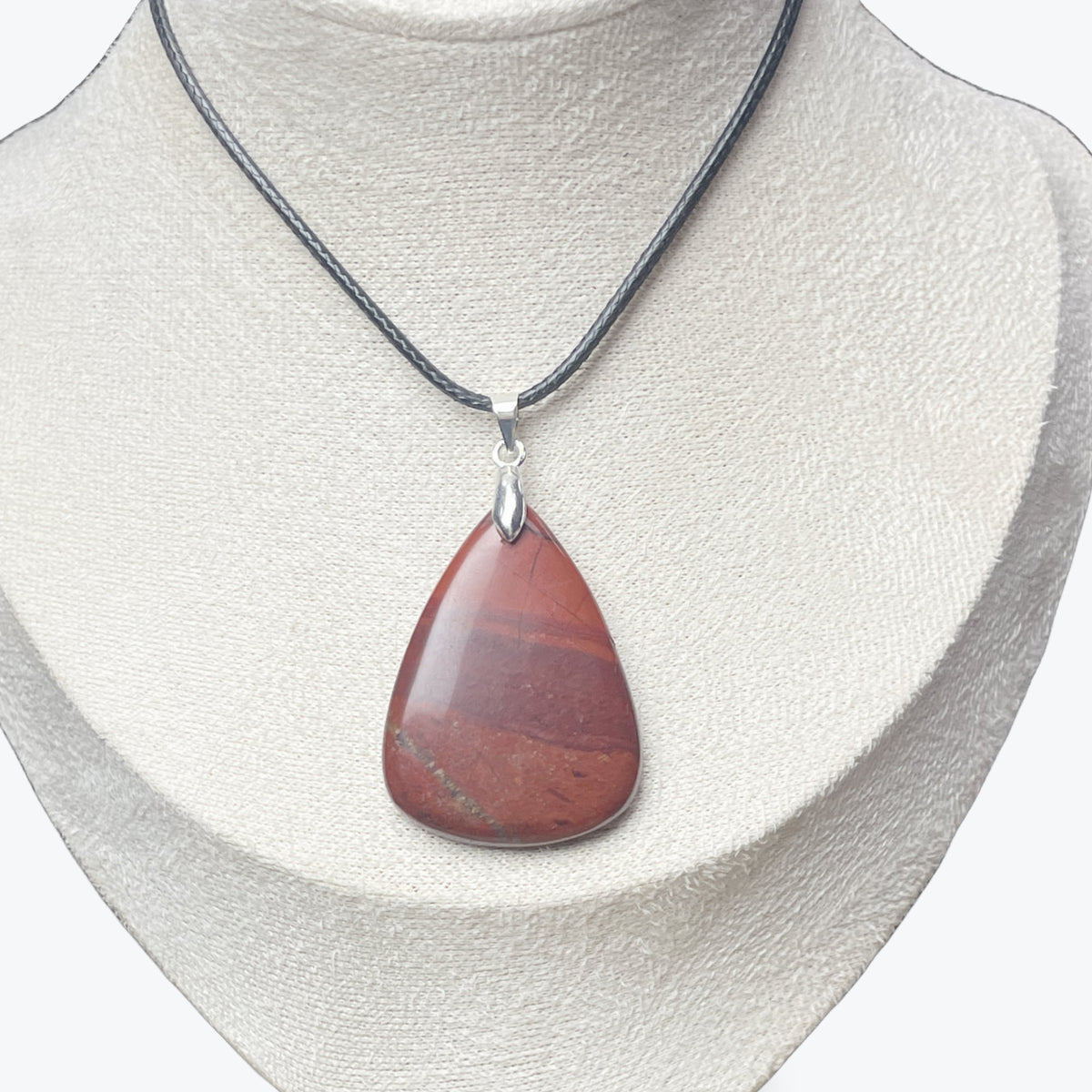 Pendentif Jaspe Rouge Goutte – photo 2