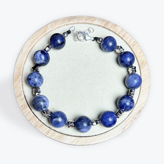 Bracelet Sodalite 10mm Avec Apprêt