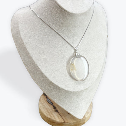 Pendentif Cristal de roche - Galet