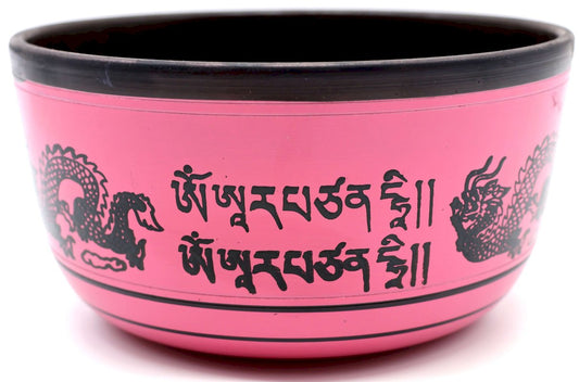 Bol Chantant Tibétain Aluminium Dragon Rose 850g