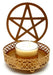 Bougeoir à Réflexion Métal Pentacle 11cm