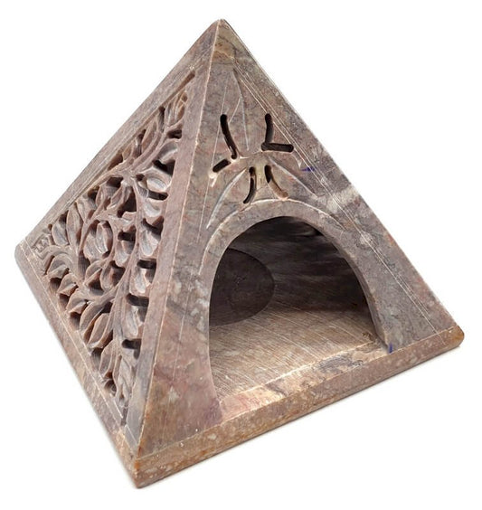 Bougeoir Pierre Pyramide 12cm