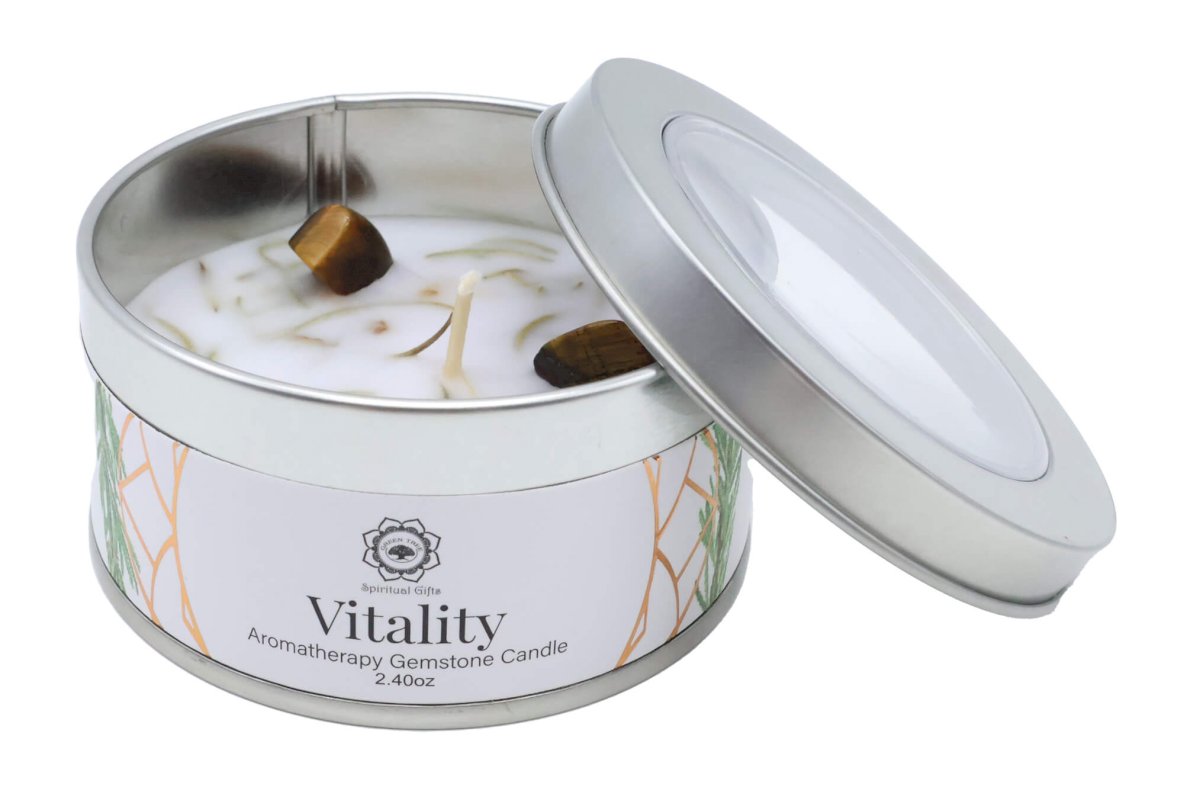 Bougie Green Tree 'Vitalité' Oeil de Tigre + Gingembre doux