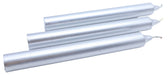 Bougie Teintée 22cm - Argent - 8pcs