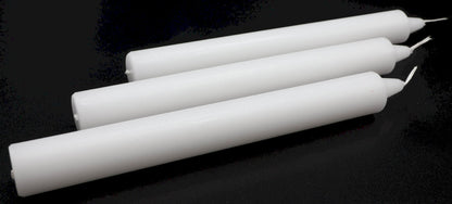 Bougie Teintée dans la Masse 22cm — Lot de 12 — Blanc