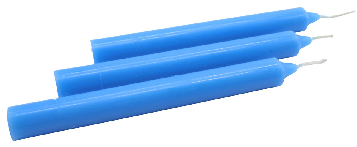 Bougie Teintée dans la Masse 22cm — Lot de 12 — Bleu Pastel