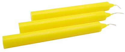 Bougie Teintée dans la Masse 22cm — Lot de 12 — Jaune Vif