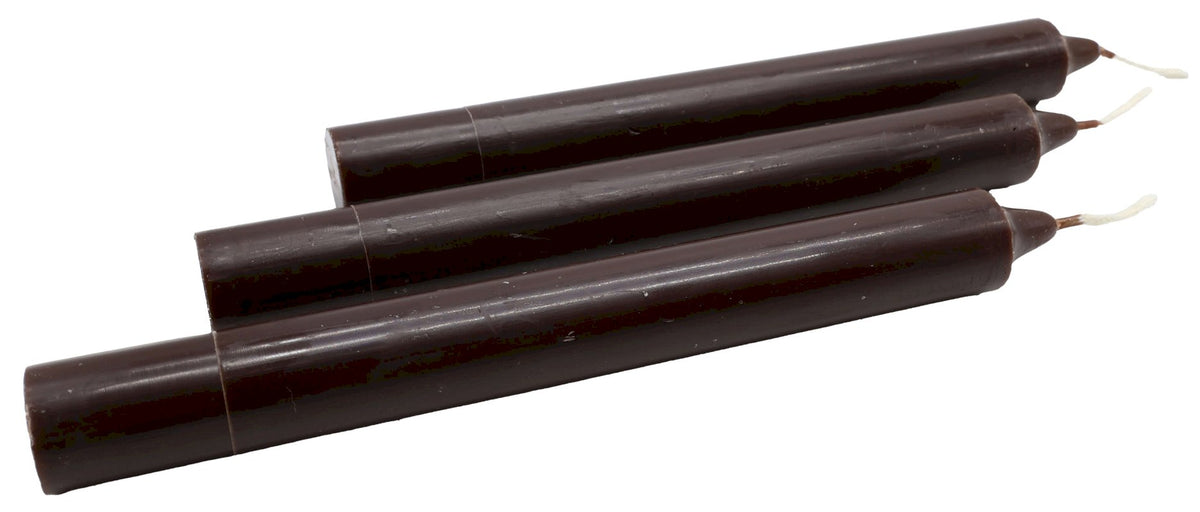 Bougie Teintée dans la Masse 22cm — Lot de 12 — Marron