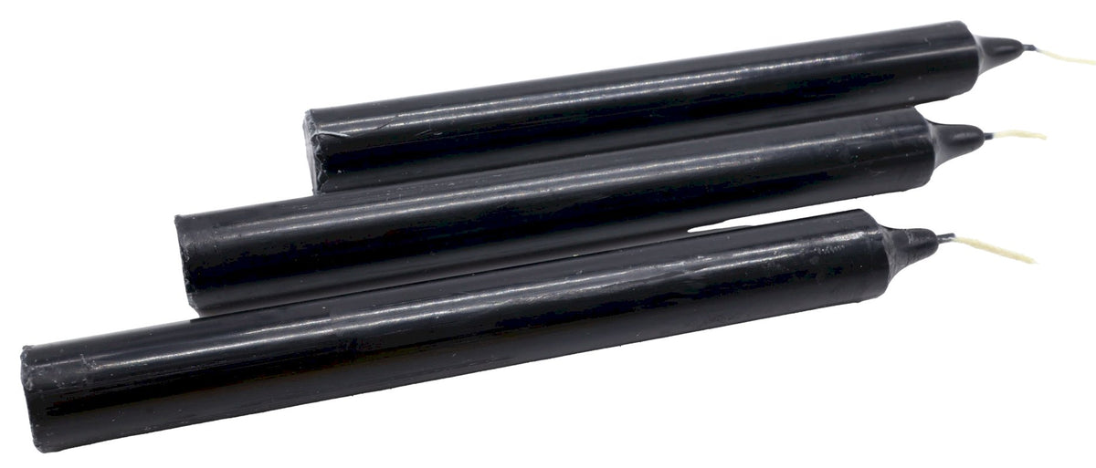 Bougie Teintée dans la Masse 22cm — Lot de 12 — Noir